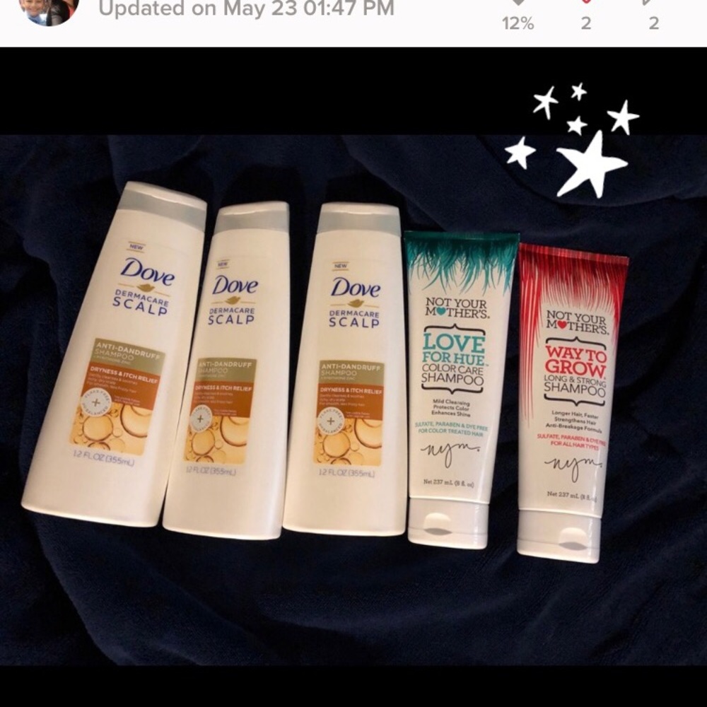 All New Shampoo hair care! Dove & Not Your Mothers